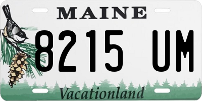 ME license plate 8215UM