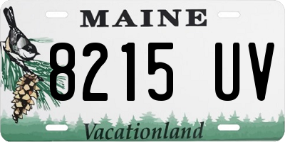 ME license plate 8215UV