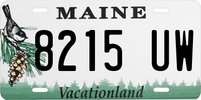 ME license plate 8215UW