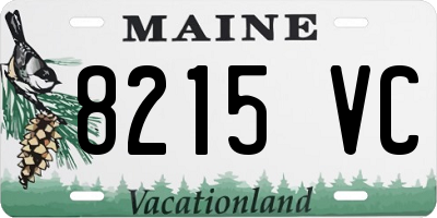 ME license plate 8215VC