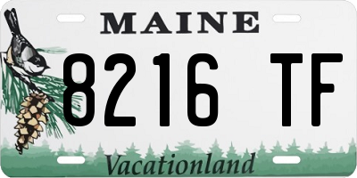 ME license plate 8216TF