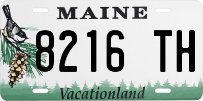ME license plate 8216TH