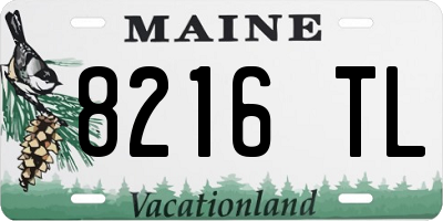 ME license plate 8216TL