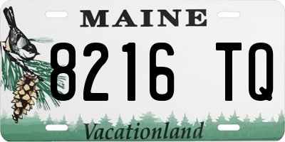 ME license plate 8216TQ