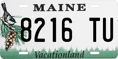ME license plate 8216TU