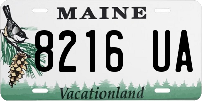 ME license plate 8216UA