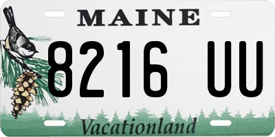 ME license plate 8216UU