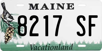 ME license plate 8217SF
