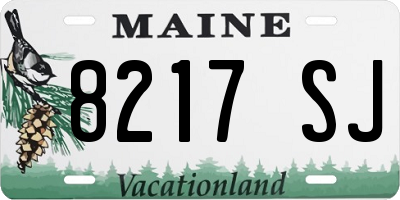 ME license plate 8217SJ