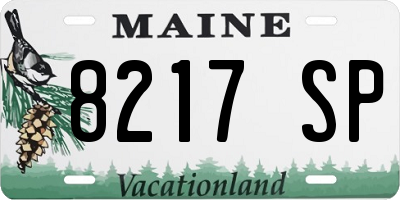ME license plate 8217SP