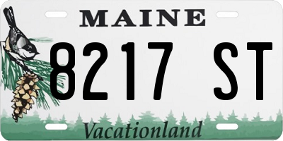 ME license plate 8217ST
