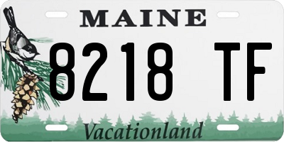 ME license plate 8218TF