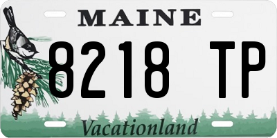 ME license plate 8218TP