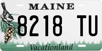 ME license plate 8218TU
