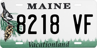 ME license plate 8218VF