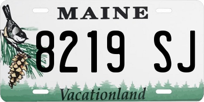 ME license plate 8219SJ