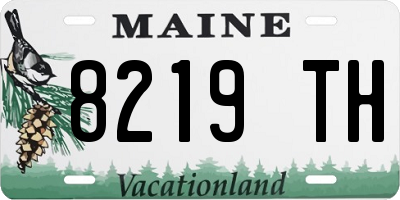 ME license plate 8219TH