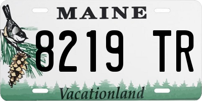 ME license plate 8219TR