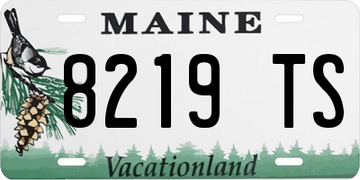 ME license plate 8219TS