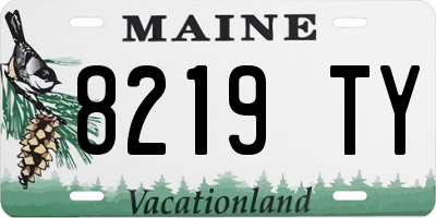ME license plate 8219TY