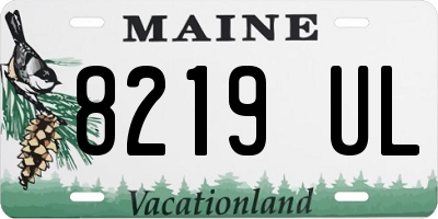 ME license plate 8219UL