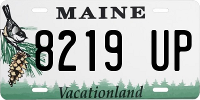 ME license plate 8219UP
