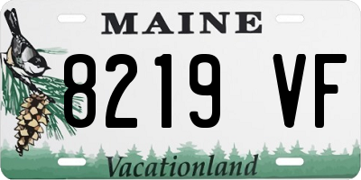 ME license plate 8219VF