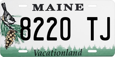 ME license plate 8220TJ