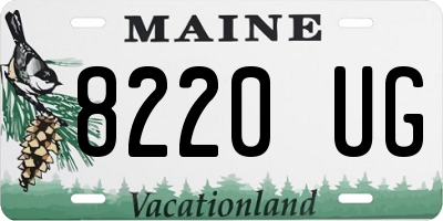 ME license plate 8220UG