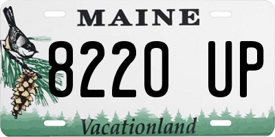 ME license plate 8220UP
