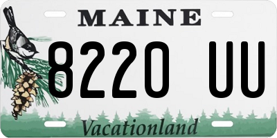 ME license plate 8220UU