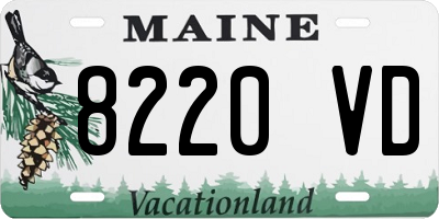 ME license plate 8220VD