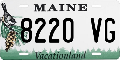 ME license plate 8220VG