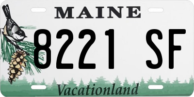 ME license plate 8221SF