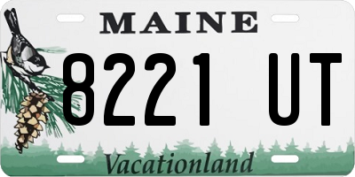 ME license plate 8221UT