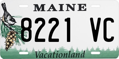 ME license plate 8221VC