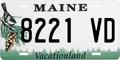 ME license plate 8221VD