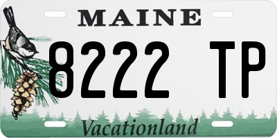 ME license plate 8222TP