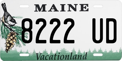 ME license plate 8222UD