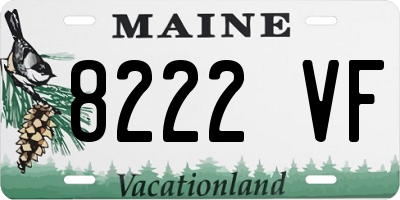 ME license plate 8222VF
