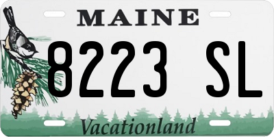 ME license plate 8223SL