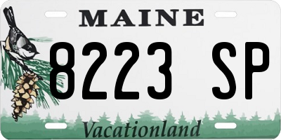ME license plate 8223SP