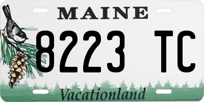 ME license plate 8223TC