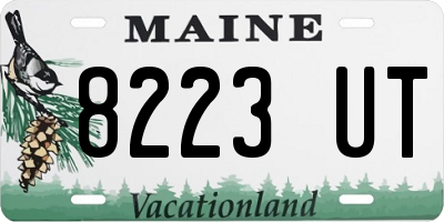 ME license plate 8223UT