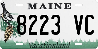 ME license plate 8223VC