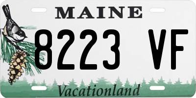 ME license plate 8223VF