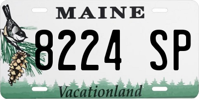 ME license plate 8224SP