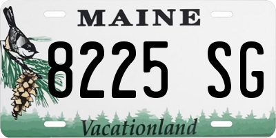 ME license plate 8225SG