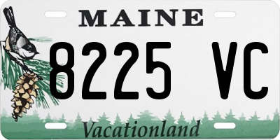 ME license plate 8225VC