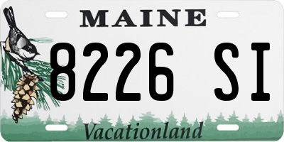 ME license plate 8226SI